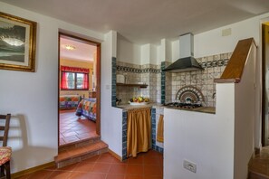 Family Apartment, Multiple Bedrooms, Mountainside (Appartamento Pesca shared pool) | Private kitchen - Appartamento Tenuta di Litiano (Roccastrada)