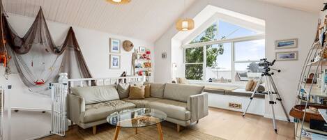 TV, DVD player, books, stereo