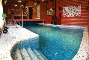 Indoor pool, a heated pool