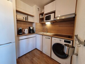 Kühlschrank, Mikrowelle, Herdplatte, Geschirrspüler