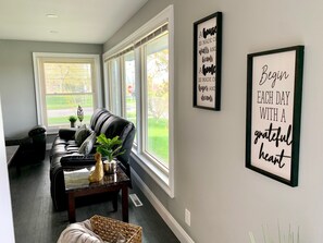 Signature House | Living area | 50-inch flat-screen TV with cable channels, TV - The Grand Gorge Villa-With Yard& Parking (Niagara Falls)