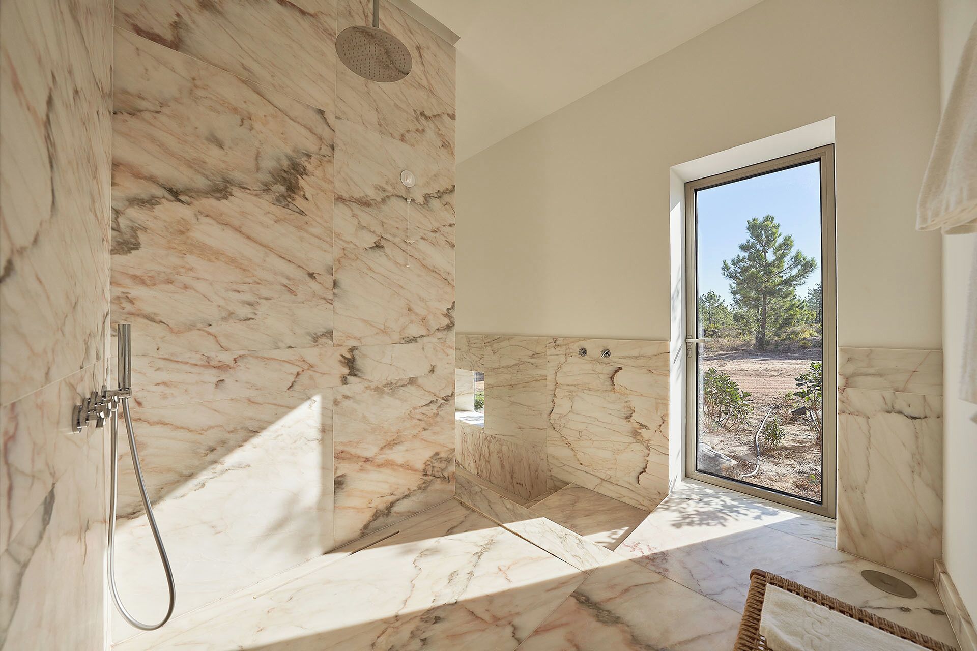 sky terrace signature suite | bathroom | separate bathtub and shower, rainfall showerhead, free toiletries