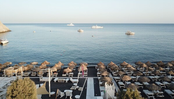 On the beach, beach bar