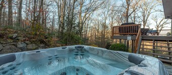 Retro Metro Deck House | MCM Gem with Hot Tub & Spectacular Views!