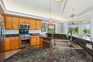 Condo, 3 Bedrooms | Private kitchen | Fridge, oven, coffee/tea maker, toaster - Villas Of Kamalii 17 3 Bedroom Condo by RedAwning (Princeville)