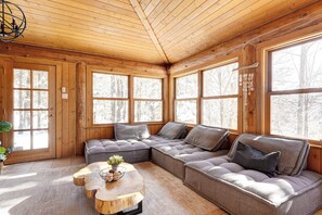 TV, fireplace, video game console, DVD player - Waterfront - Family, Pool & Spa (Mille-Isles)