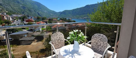 Deluxe Apartment, 1 Bedroom, Sea View | Terrace/patio