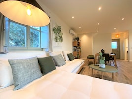 Deluxe Villa, 2 Bedrooms, Pool View | Living area | Flat-screen TV