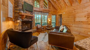 House, 4 Bedrooms | Living room - The Ridge Carlton by Escape to Blue Ridge (Ellijay)
