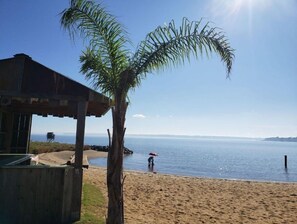 Beach nearby, sun-loungers