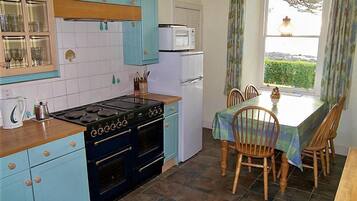 Fridge, microwave, highchair