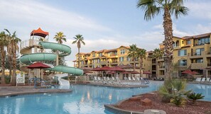 Outdoor pool, a heated pool