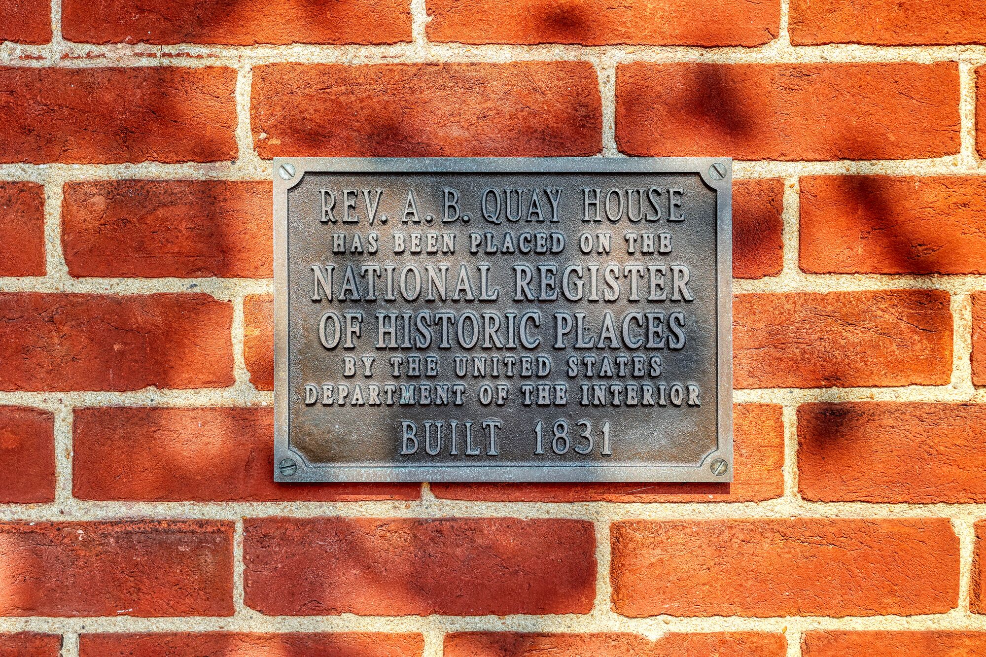 National Registry Plaque 