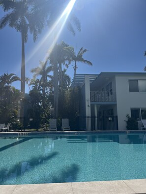 Outdoor pool, a heated pool