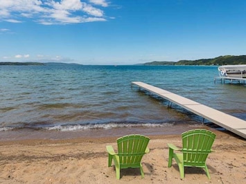 Crystal Lake cabin with private beach