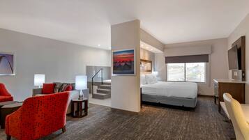 Suite, 1 King Bed, Non Smoking, Jetted Tub (with Sofabed) | Desk, blackout drapes, iron/ironing board, free WiFi