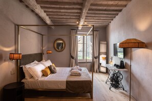 Kamar Double Deluks, pemandangan lembah | Seprai Frette Italia, seprai premium, selimut bulu angsa, dan brankas