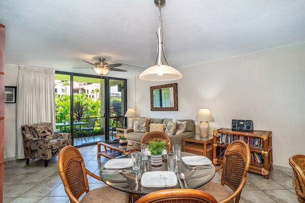 Smart TV, DVD player - Charming Kam Sands 6-104 Ground Floor 1Bd/1Ba with Garden Views and Beach Access (Kihei)