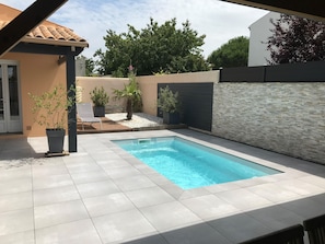 Piscine extérieure, piscine chauffée