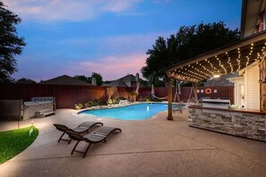 Pool - Modern and Luxury DFW Mansion with Backyard Oasis (Haltom City)