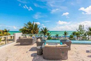 Terrace/patio - Oceanview Apt at Marenas Resort, Sunny Isles Beach with Direct Beach Access!  (Sunny Isles Beach)