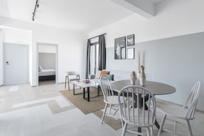 Presidential Suite, Terrace (Acropolis View) | Premium bedding, pillowtop beds, in-room safe, blackout drapes