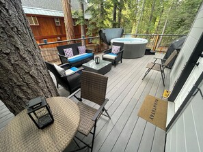 Terrace/patio - Hot Tub + Deck Dining • Mins to State Park Trails + Homewood Ski | Sweet Pine (Tahoma)