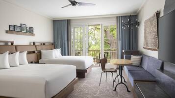 2 bedrooms, premium bedding, iron/ironing board, travel crib