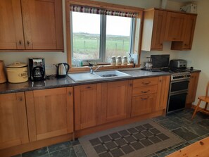 Fridge, microwave, dishwasher, high chair