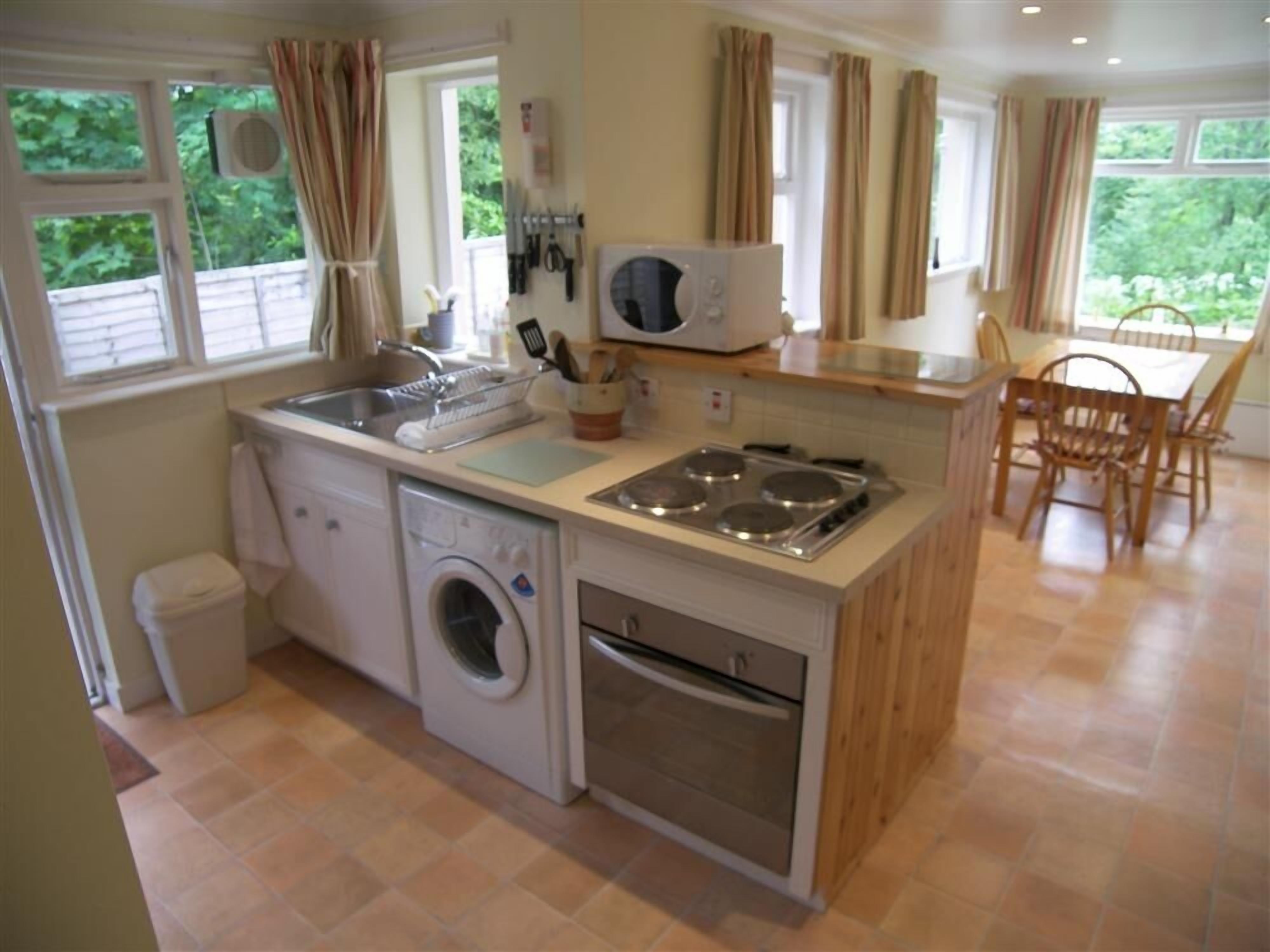 Fridge, microwave, high chair, freezer