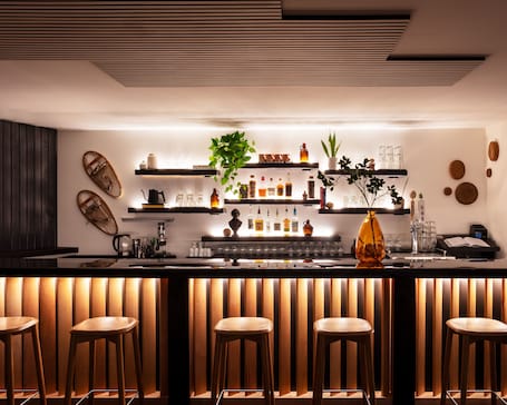 Bar (on property). Tälta Lodge, A Bluebird by Lark