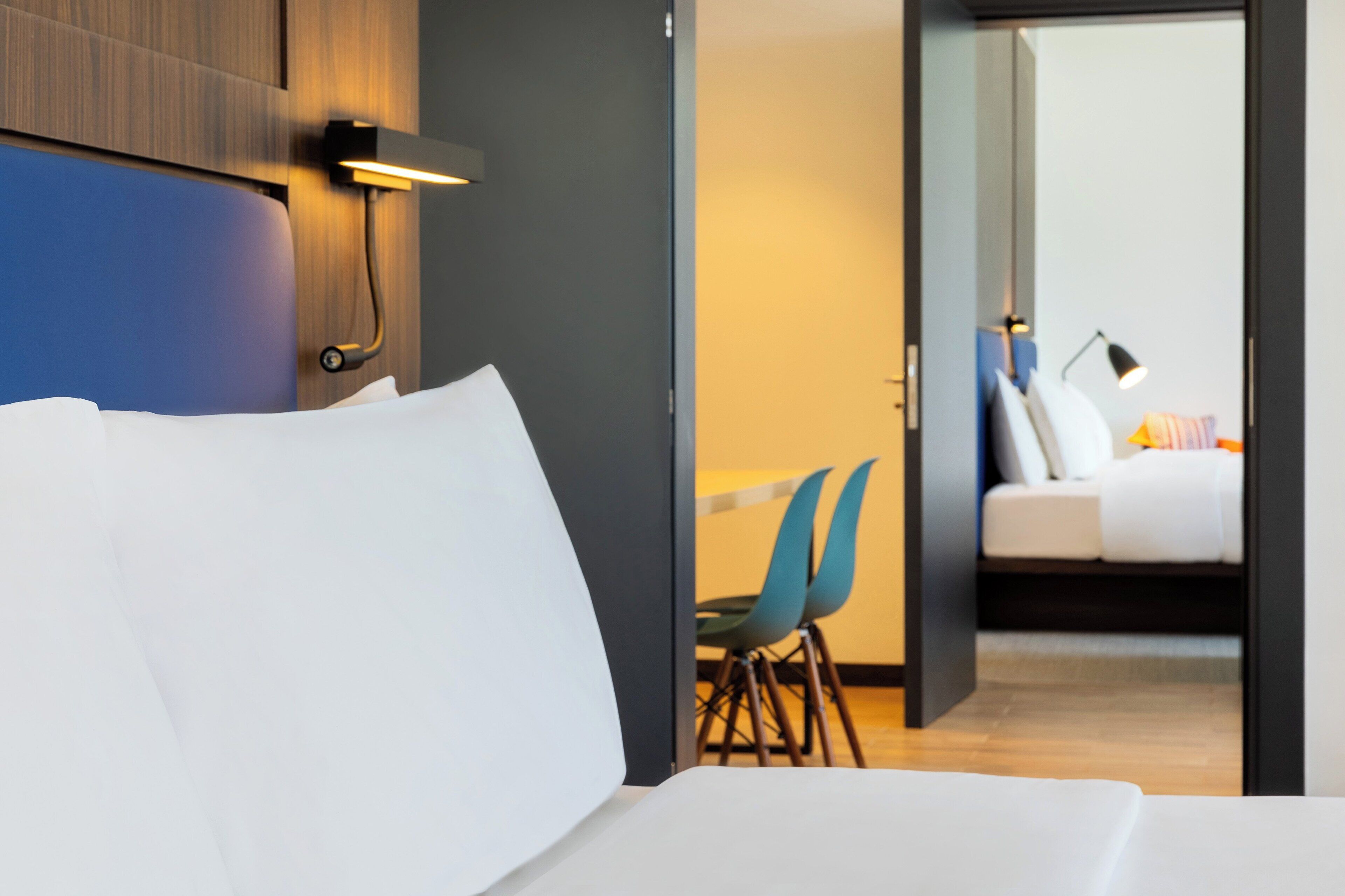 1 bedroom, hypo-allergenic bedding, down duvets, minibar