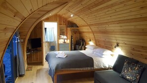 Cabane Luxe, salle de bains attenante, vue mer (Bass Rock Pod) | Intérieur