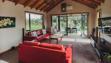 TV, fireplace, stereo