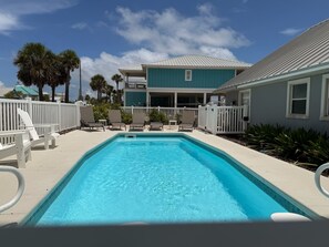 Outdoor pool, a heated pool