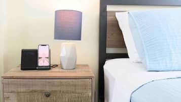 1 slaapkamer, een strijkplank/strijkijzer, gratis wifi, beddengoed