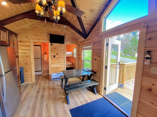 B3 Awesome "Tiny Home" A/C, Mountain Views, Minutes to Skiing, Hiking, Attractions, Dog Friendly!