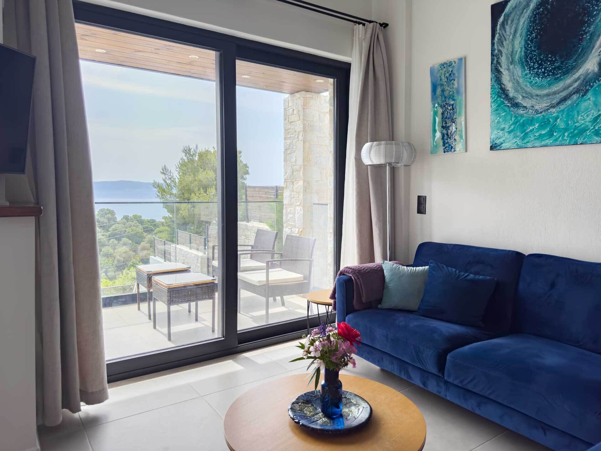 TV connectée, cheminée, livres