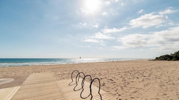 Vlak bij het strand