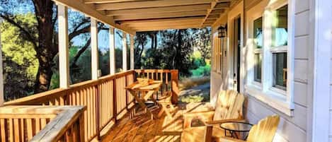 Porch with amazing view of the valley