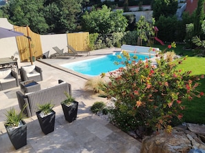 Outdoor pool, a heated pool