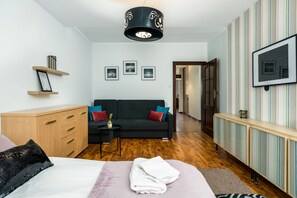 Economy appartement | 2 slaapkamers, een strijkplank/strijkijzer, gratis wifi, beddengoed