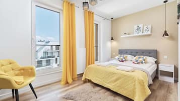 1 habitación, tabla de planchar con plancha, wifi y ropa de cama