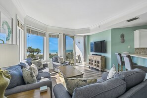 TV, DVD player - 1404 SeaCrest ~ Newly Updated 2BR Villa with 4th Floor Ocean Views! (Hilton Head Island)