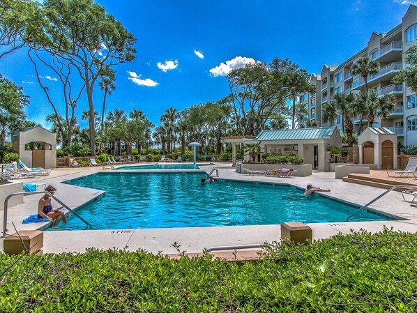 Pool - 2115 Windsor II ~ Convenient 1Br Villa with Ocean Views in Palmetto Dunes! (Hilton Head Island)