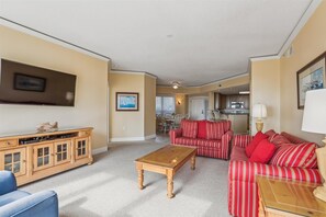 TV, smart speakers - 3206 Windsor Court South ~ 2nd Floor Corner Villa with Views of Ocean & Beach (Hilton Head Island)