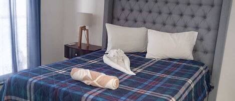 2 bedrooms, premium bedding, individually furnished, free WiFi