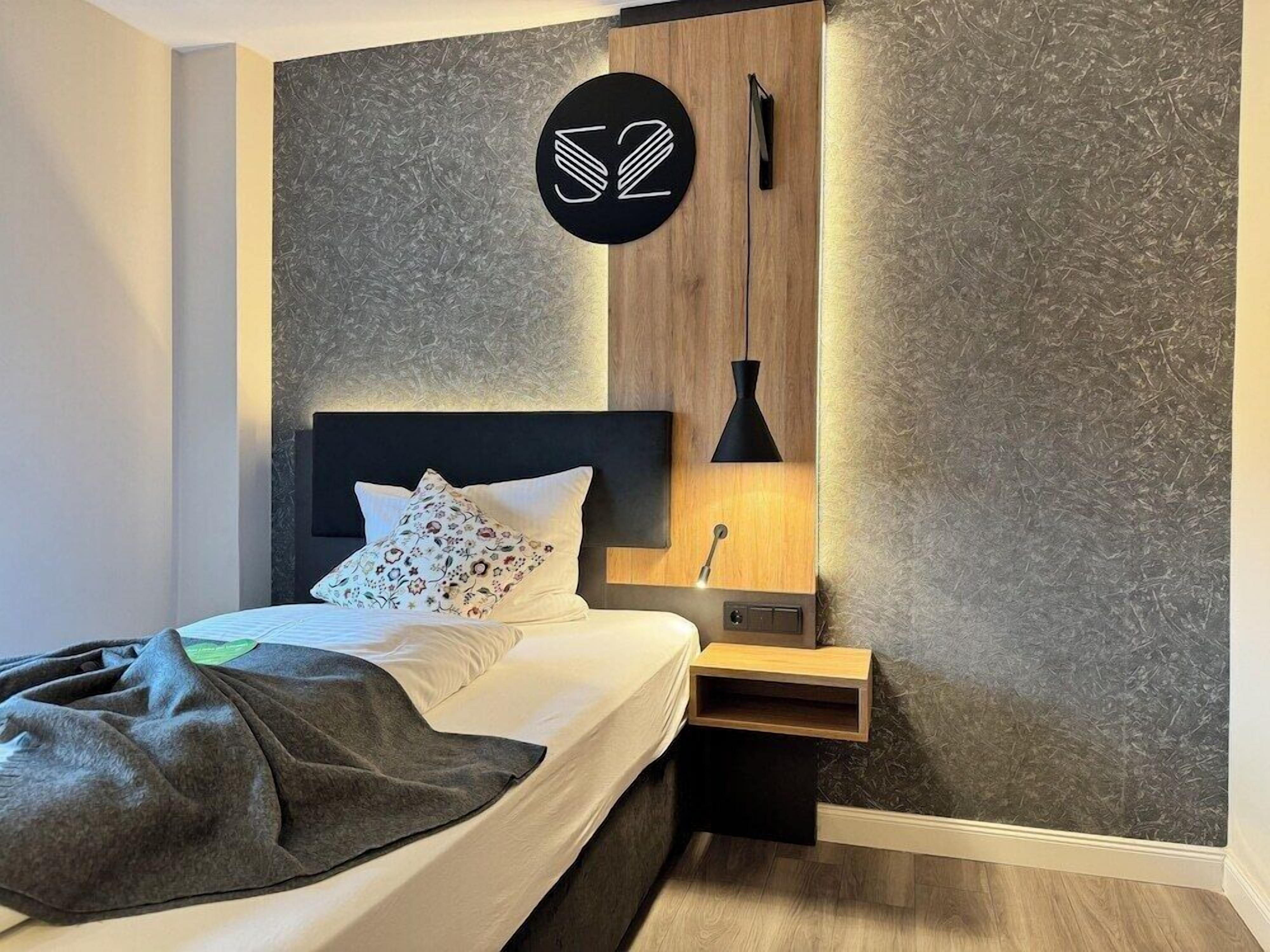 Premium bedding, desk, free WiFi, bed sheets