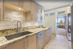 Fridge, microwave, oven, stovetop - Kaanapali Maui Penthouse Remodeled (Lahaina)