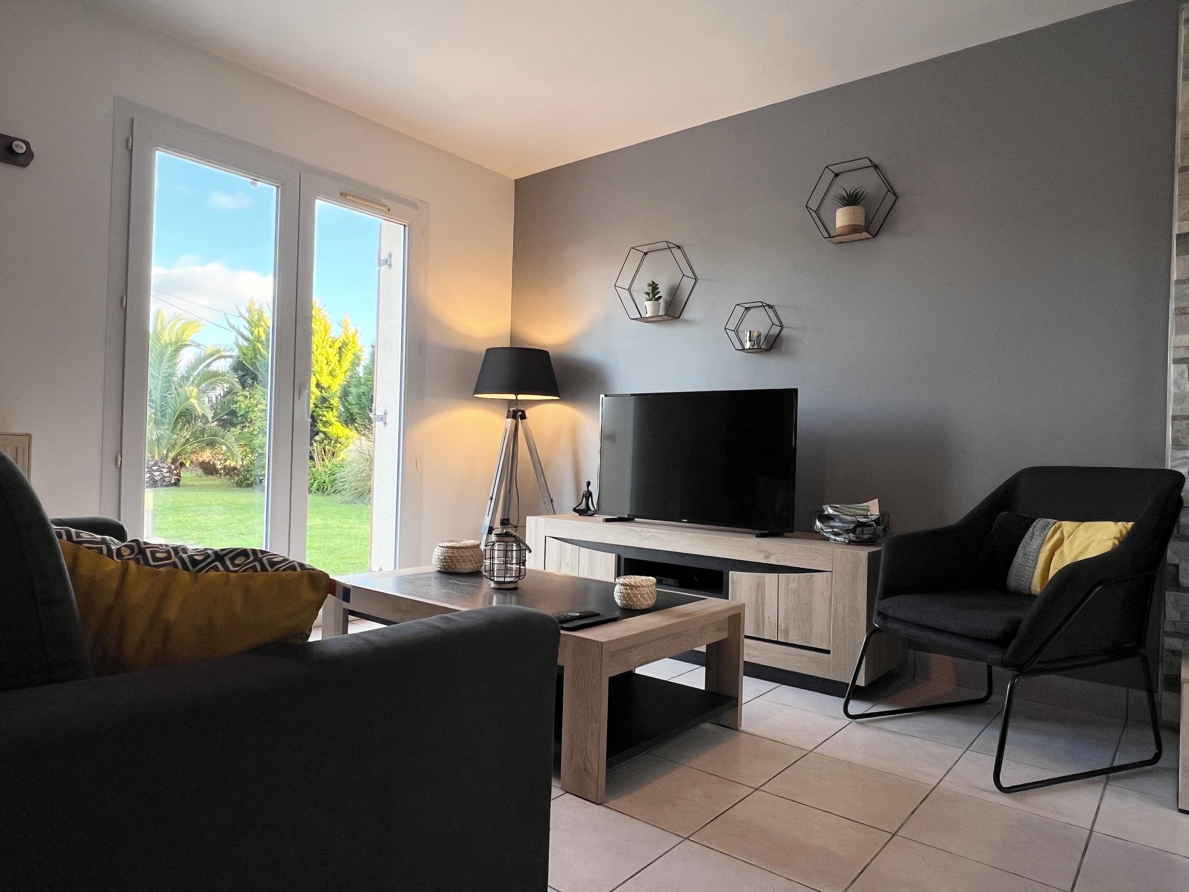 Télévision, cheminée